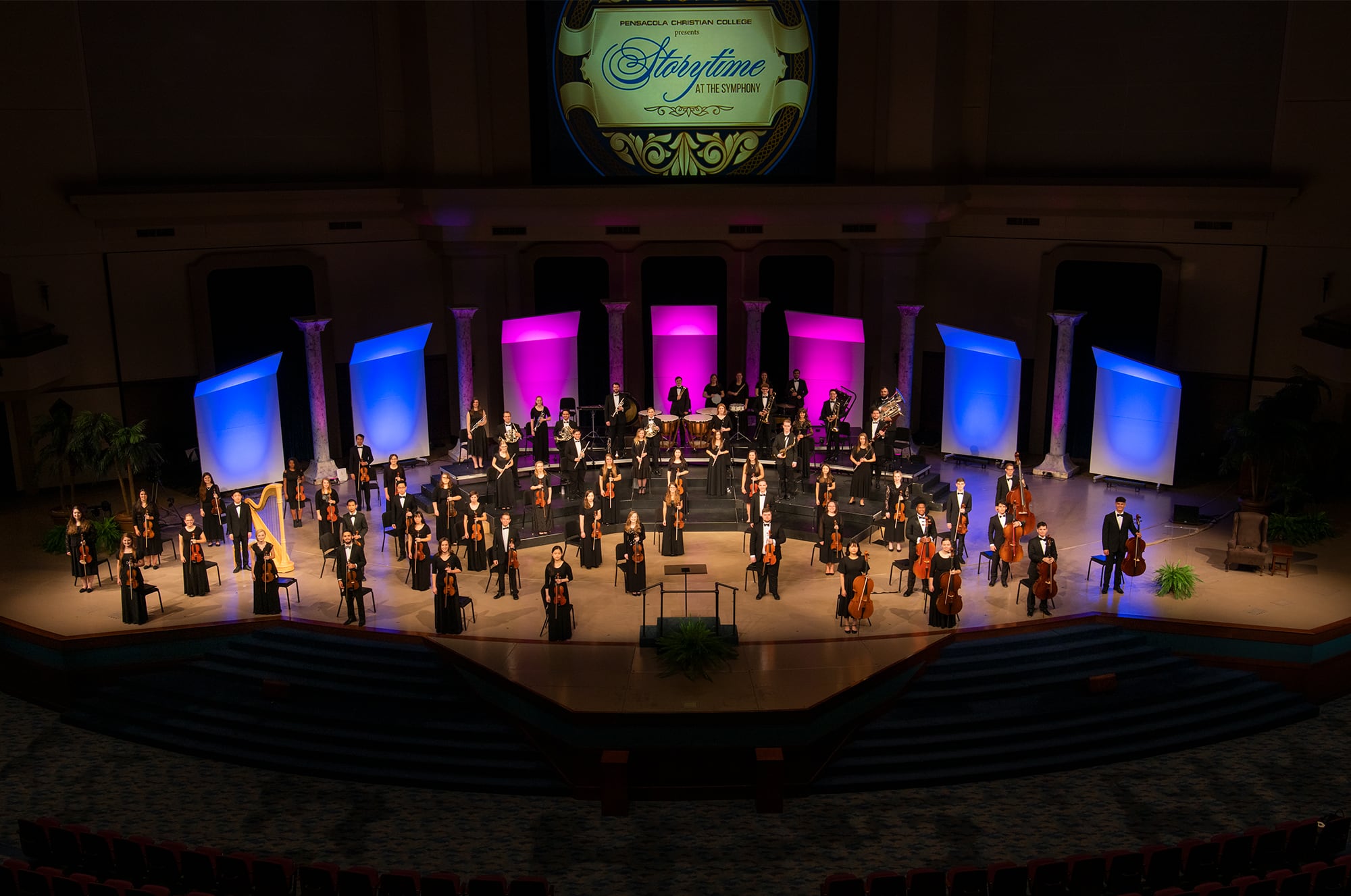 PCCsymphony performing on the Crowne Centre stage.