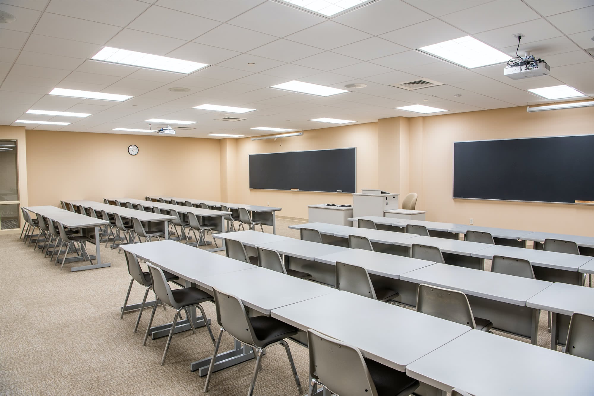 Academic Center classroom after construction.