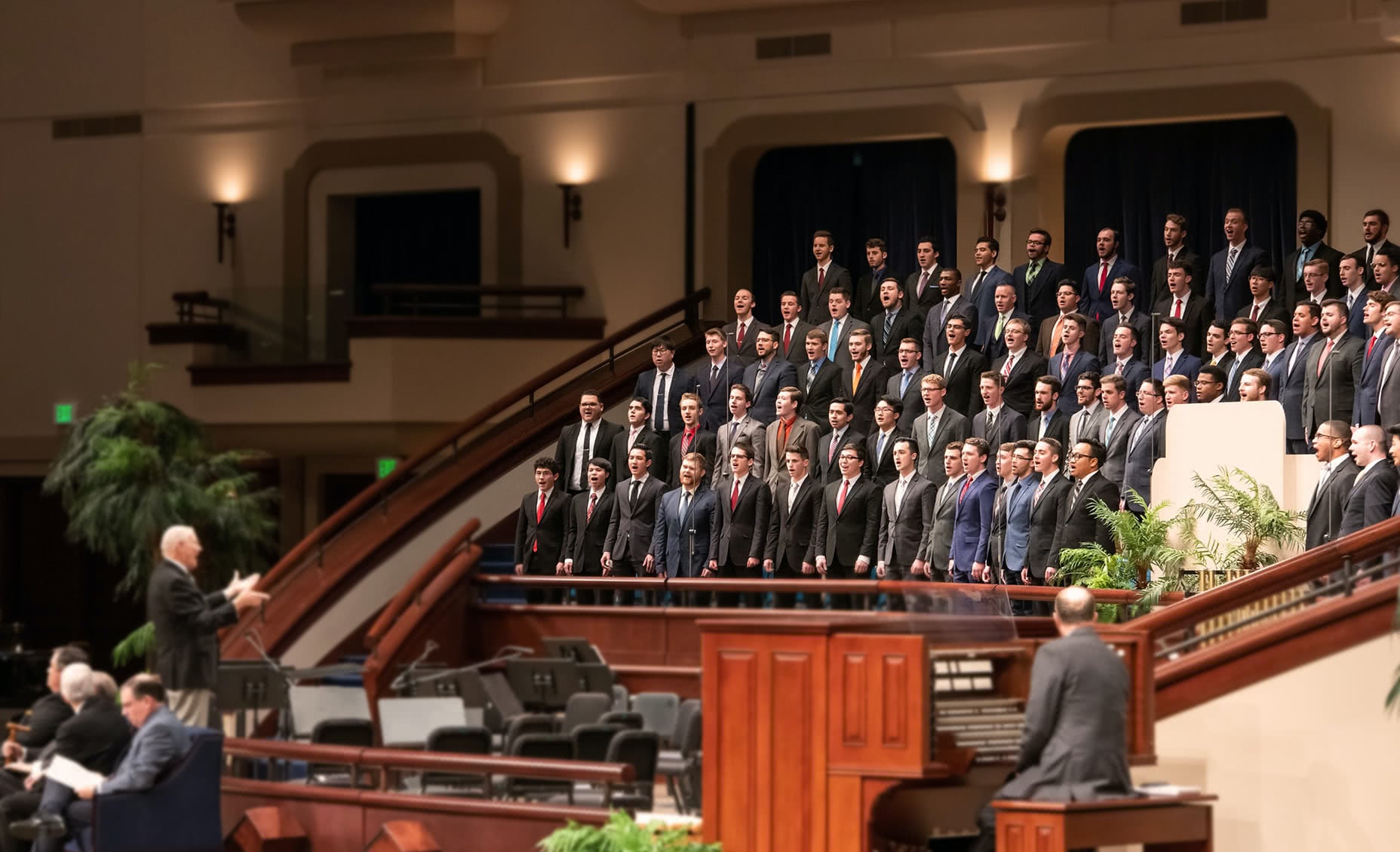The Ministerial class singing A Few Good Men at Bible Conference