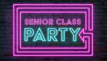 Senior Class Party neon sign
