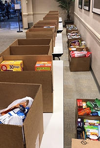 hurricane relief boxes of food