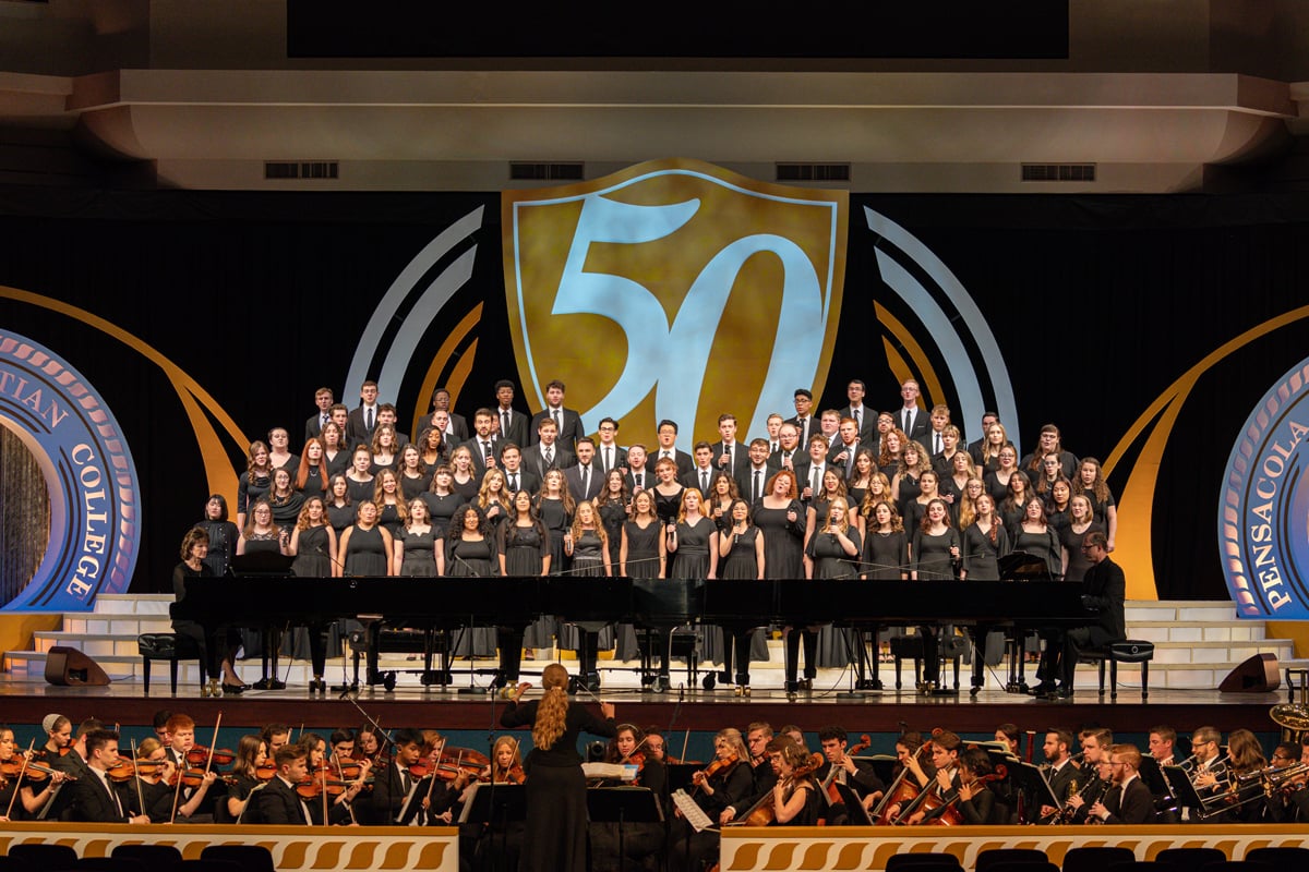 A Choir sings during the 50 year Gala event